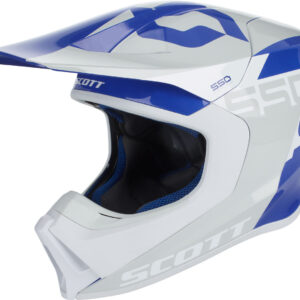 Casque cross et enduro Scott 550 WOODBLOCK Gris/Bleu  2018