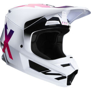 Casque cross Fox v1 werd Rose/Blanc