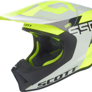 Casque cross et enduro Scott 550 WOODBLOCK GRIS/JAUNE FLUO 2018